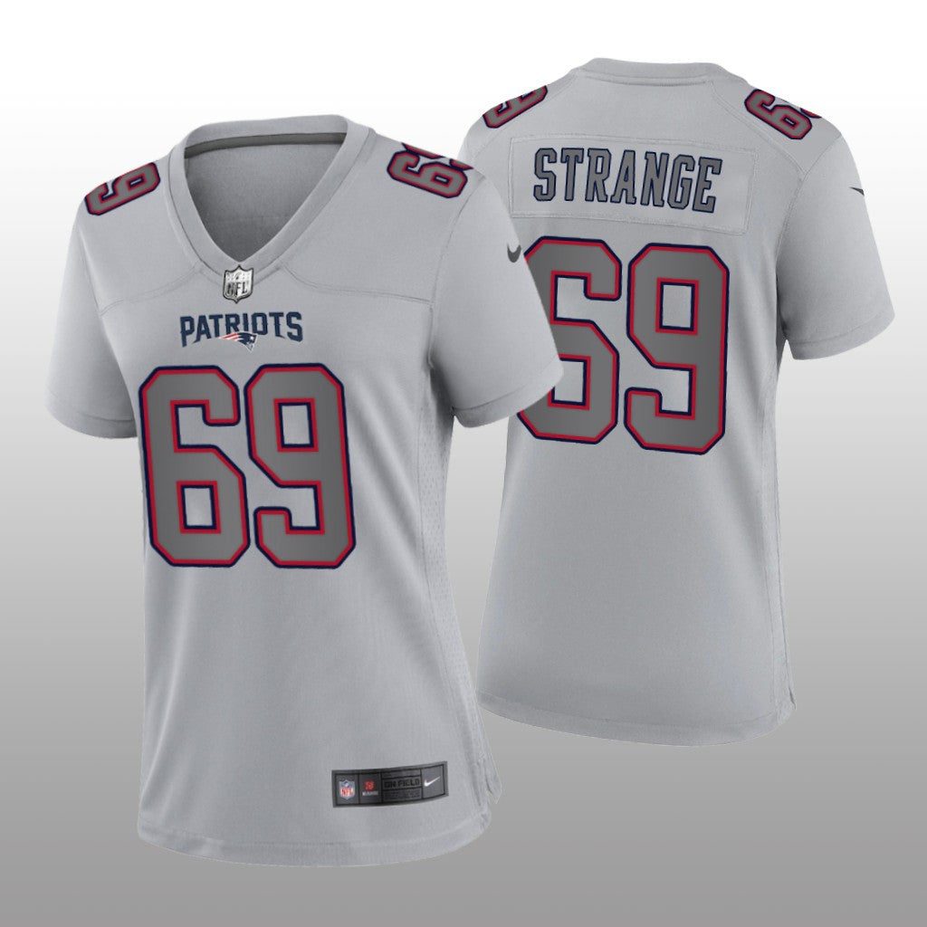 New England Patriots Cole Strange Gray Jersey Atmosphere Fashion Game Women's