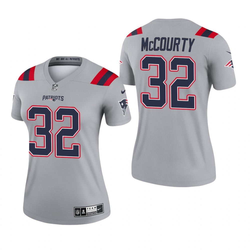 New England Patriots Devin McCourty Gray Jersey Inverted Legend Women's