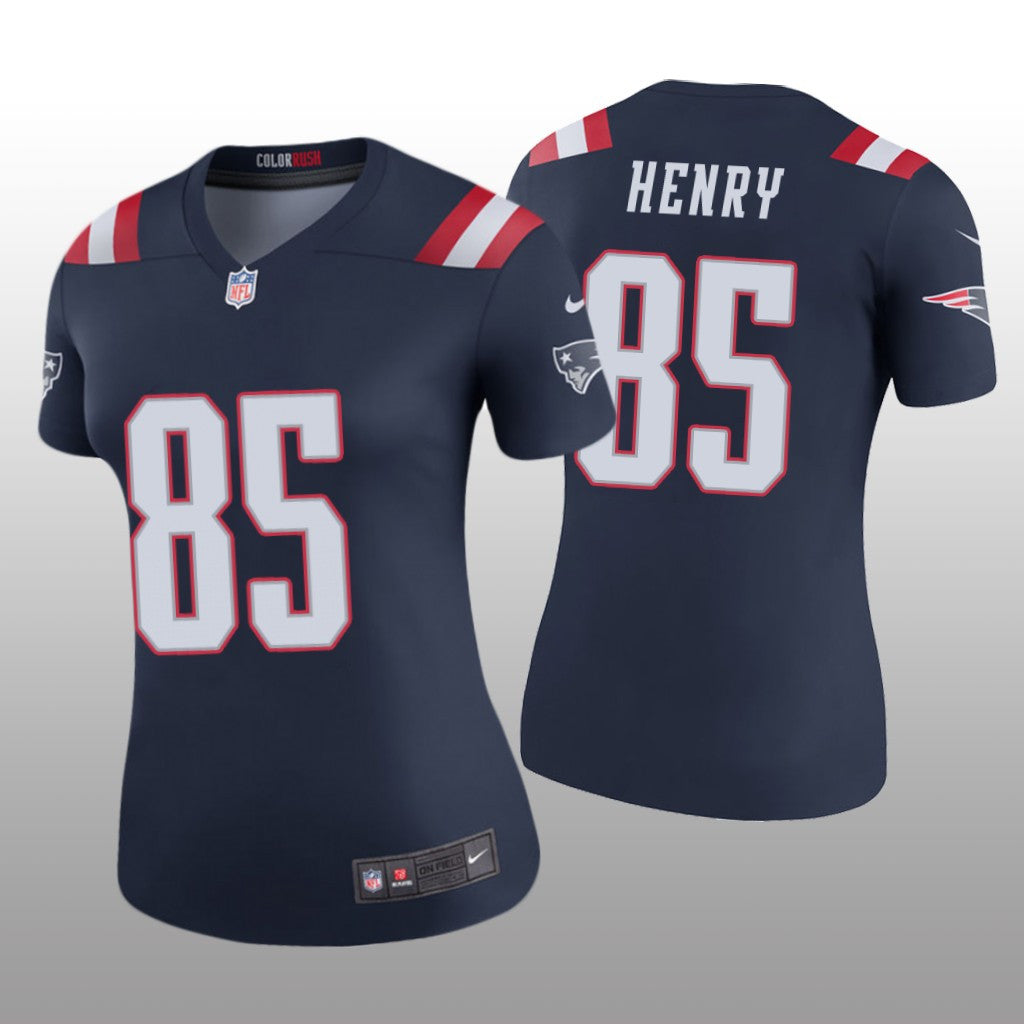 New England Patriots Hunter Henry Navy Jersey Color Rush Legend Women's
