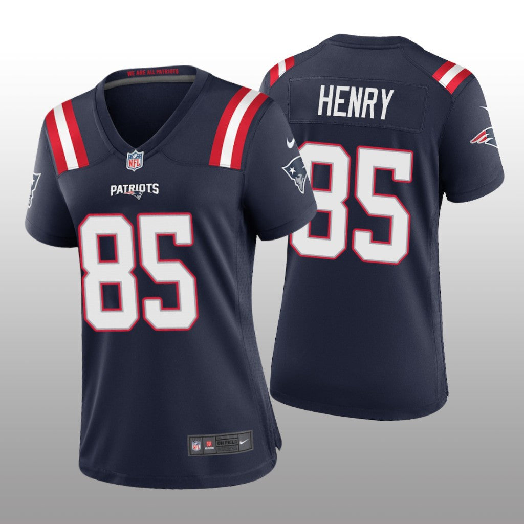 New England Patriots Hunter Henry Navy Jersey Game Women's