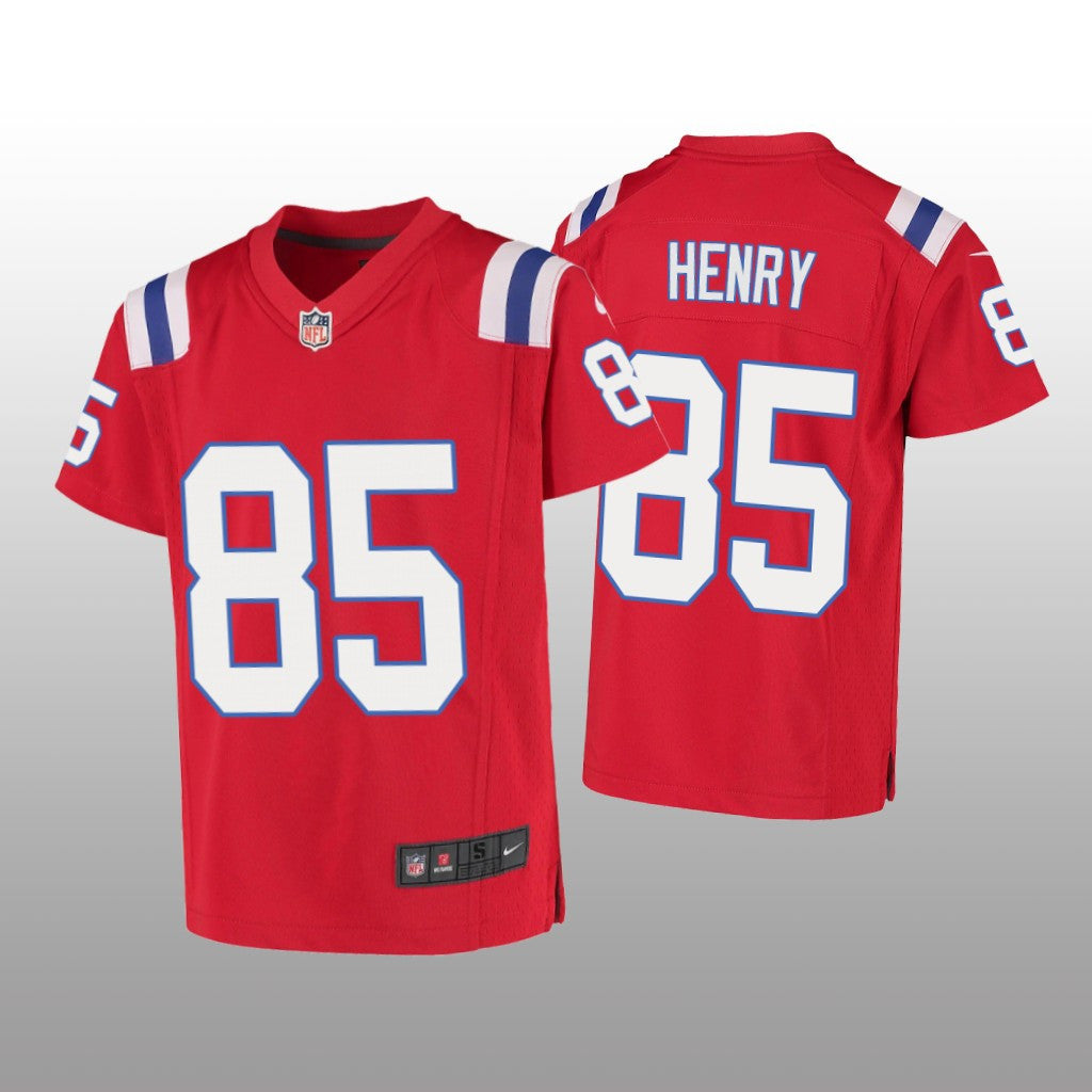 New England Patriots Hunter Henry Red Jersey Game Youth
