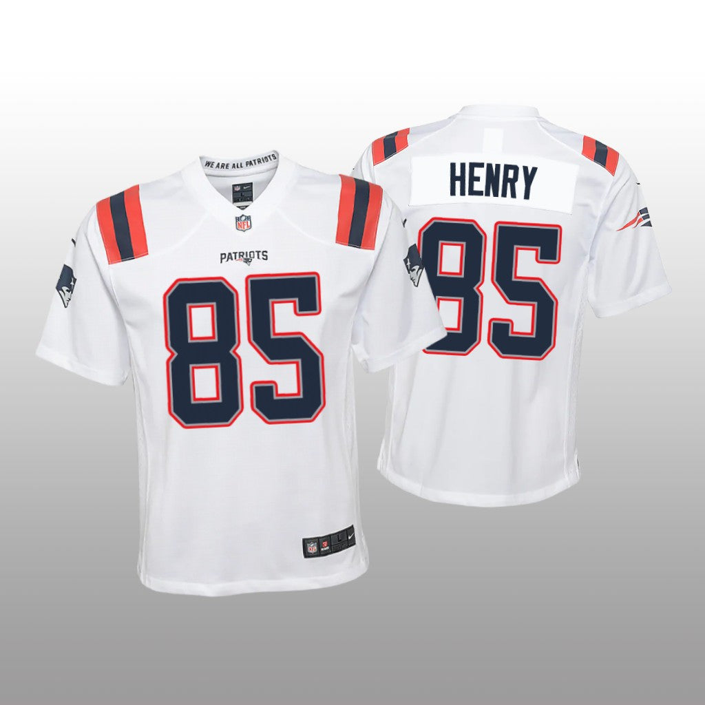 New England Patriots Hunter Henry White Jersey Game Youth