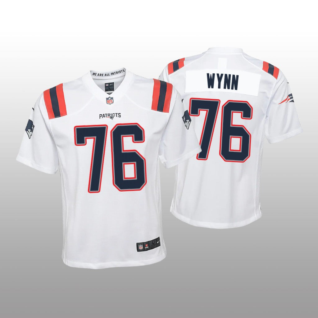 New England Patriots Isaiah Wynn White Jersey Game Youth