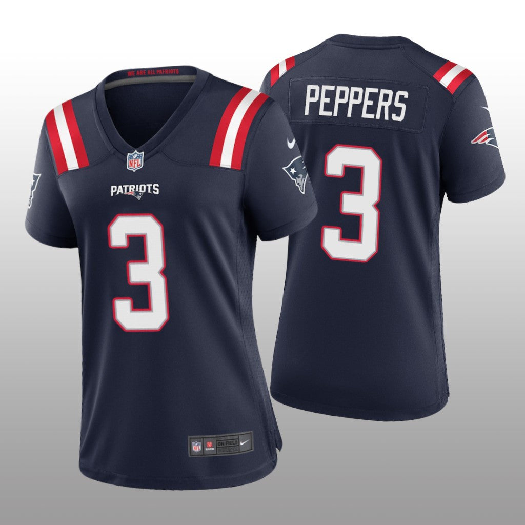 New England Patriots Jabrill Peppers Navy Jersey Game Women's