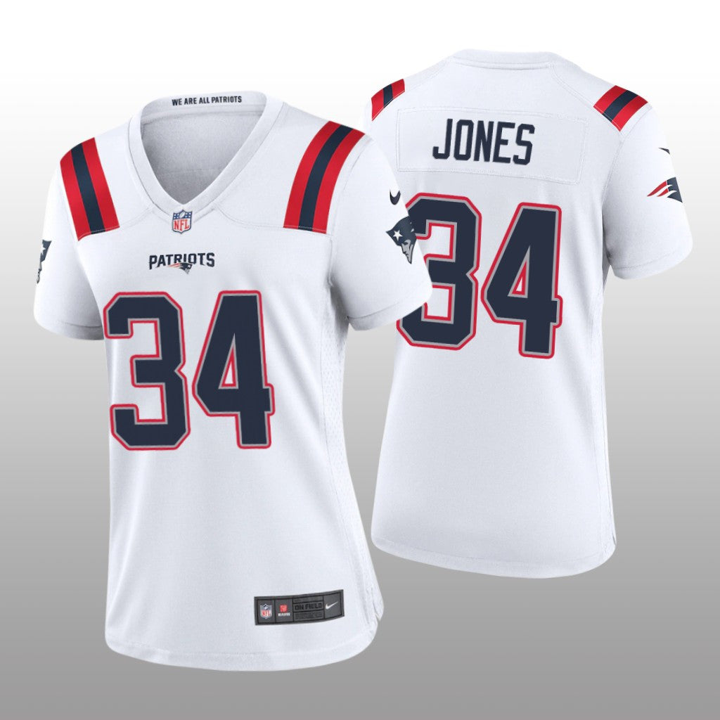New England Patriots Jack Jones White Jersey Game Women's