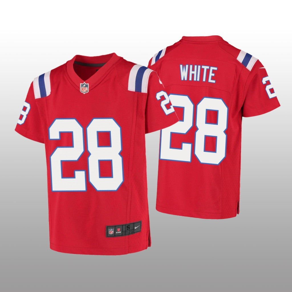 New England Patriots James White Red Jersey Game Youth