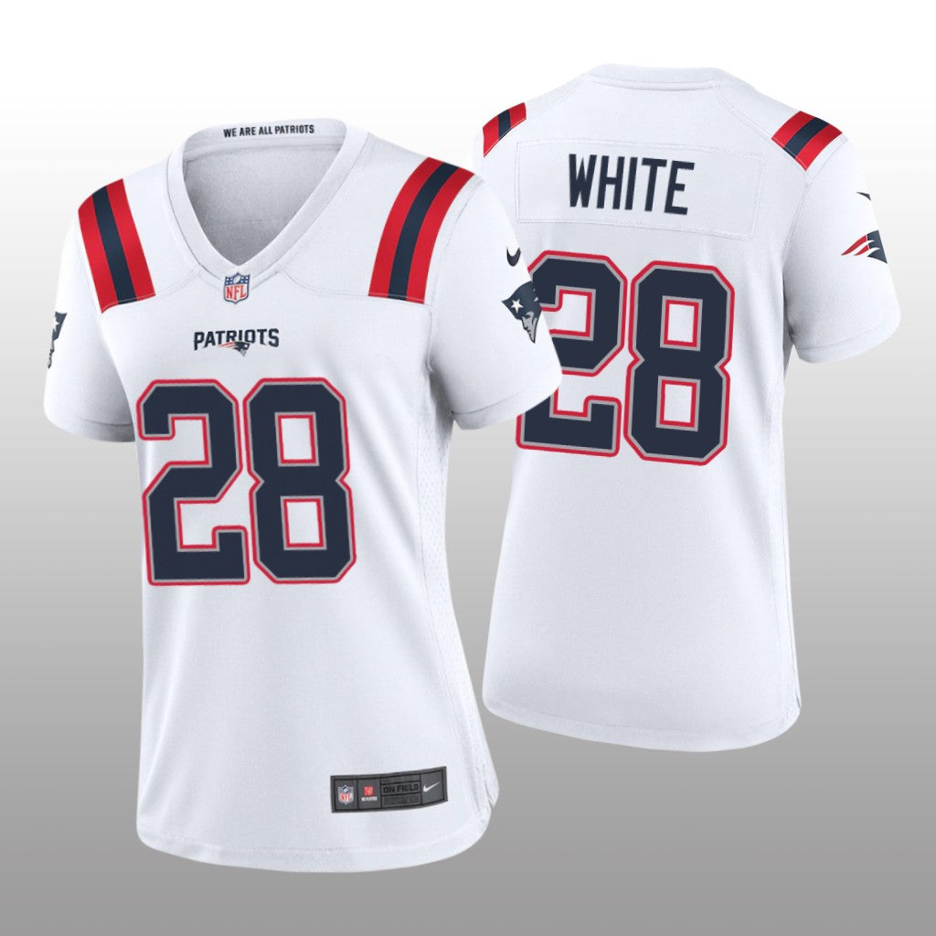 New England Patriots James White White Jersey Game Women's