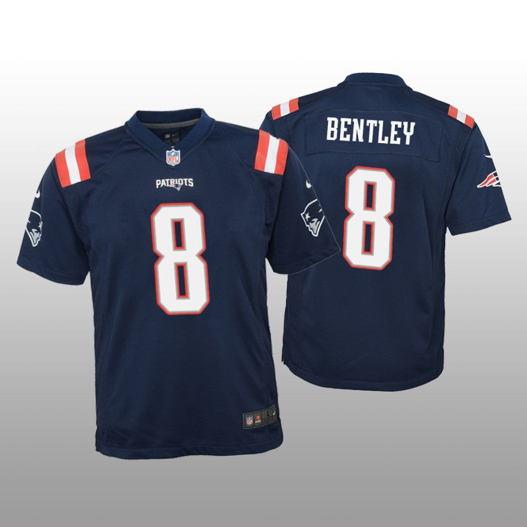 New England Patriots Ja&'Whaun Bentley Navy Jersey Color Rush Game Youth