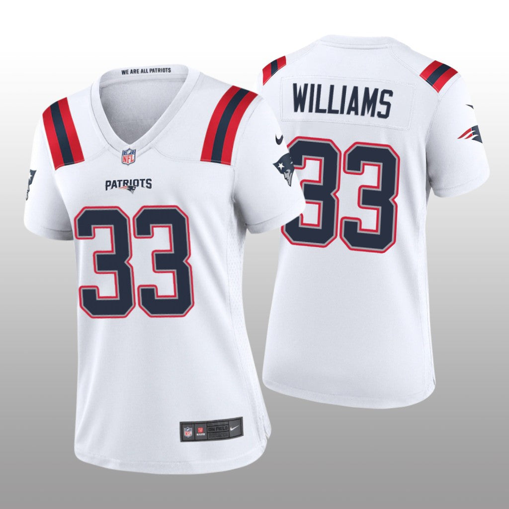 New England Patriots Joejuan Williams White Jersey Game Women's