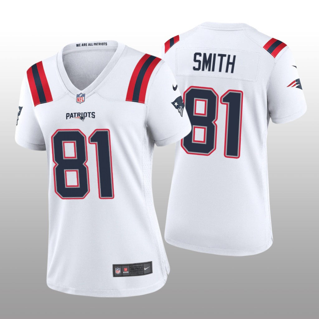 New England Patriots Jonnu Smith White Jersey Game Women's
