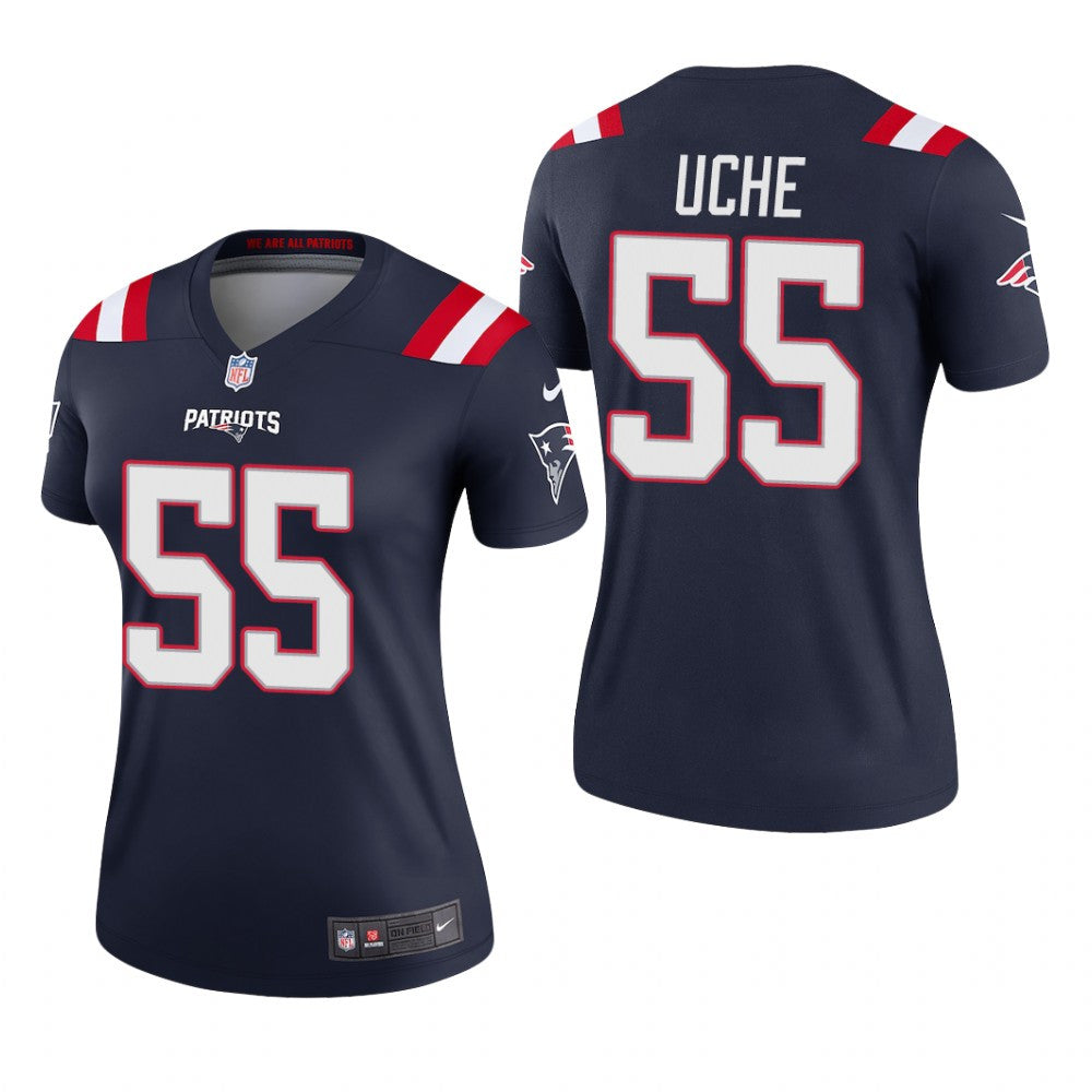 New England Patriots Josh Uche Navy Jersey Legend Women's
