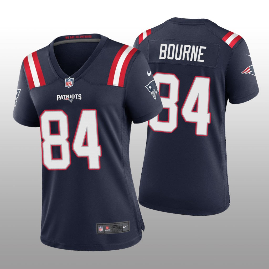 New England Patriots Kendrick Bourne Navy Jersey Game Women's
