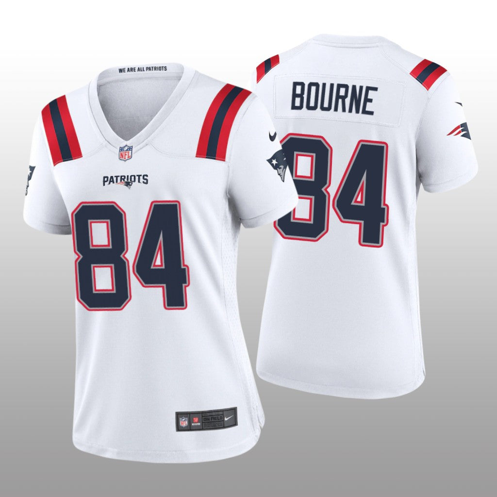 New England Patriots Kendrick Bourne White Jersey Game Women's