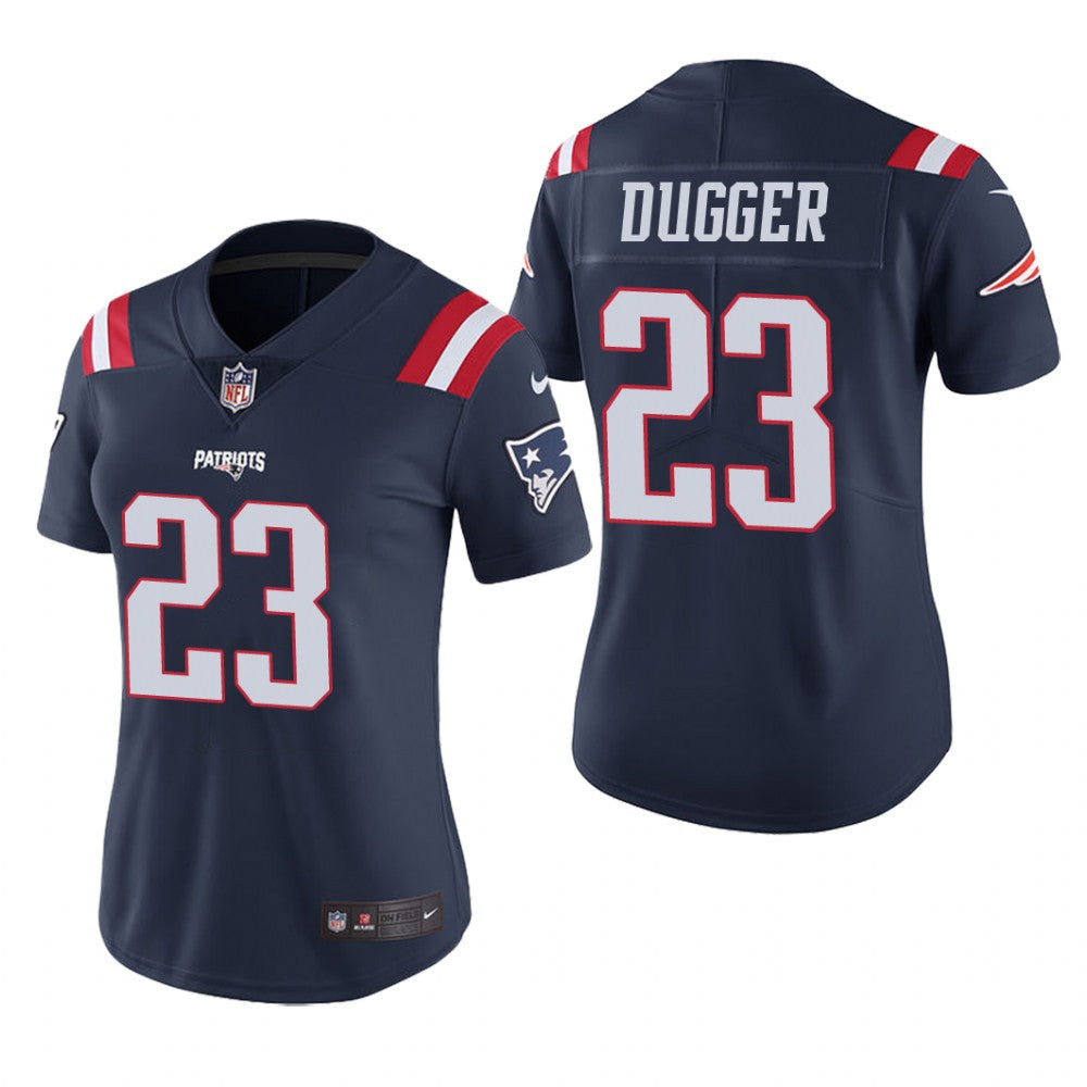 New England Patriots Kyle Dugger Navy Jersey Color Rush Limited Women's