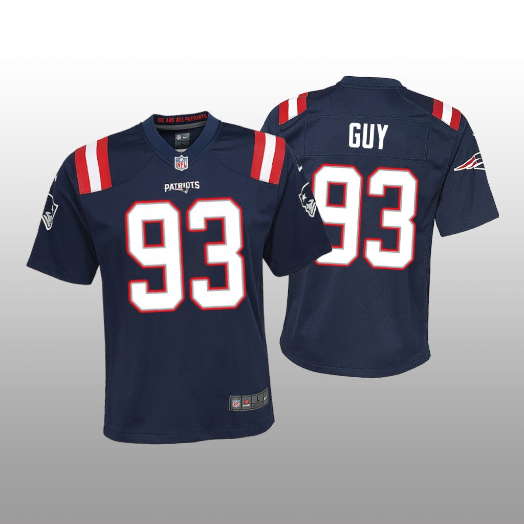 New England Patriots Lawrence Guy Navy Jersey Game Youth