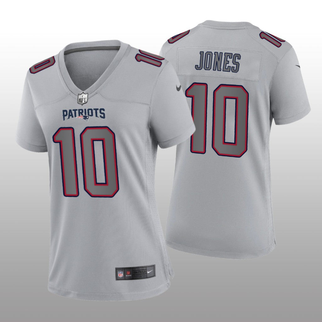 New England Patriots Mac Jones Gray Jersey Atmosphere Fashion Game Women's