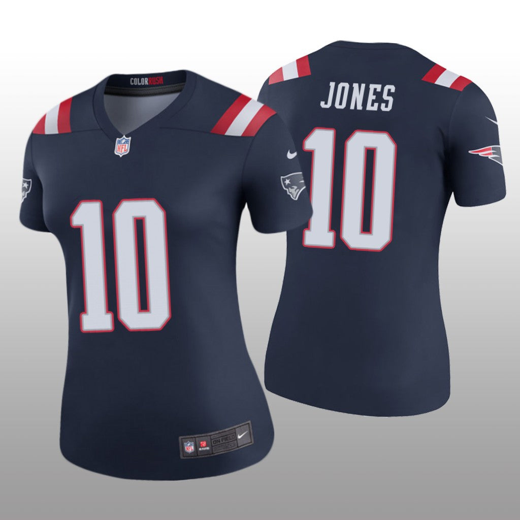 New England Patriots Mac Jones Navy Jersey Color Rush Legend Women's