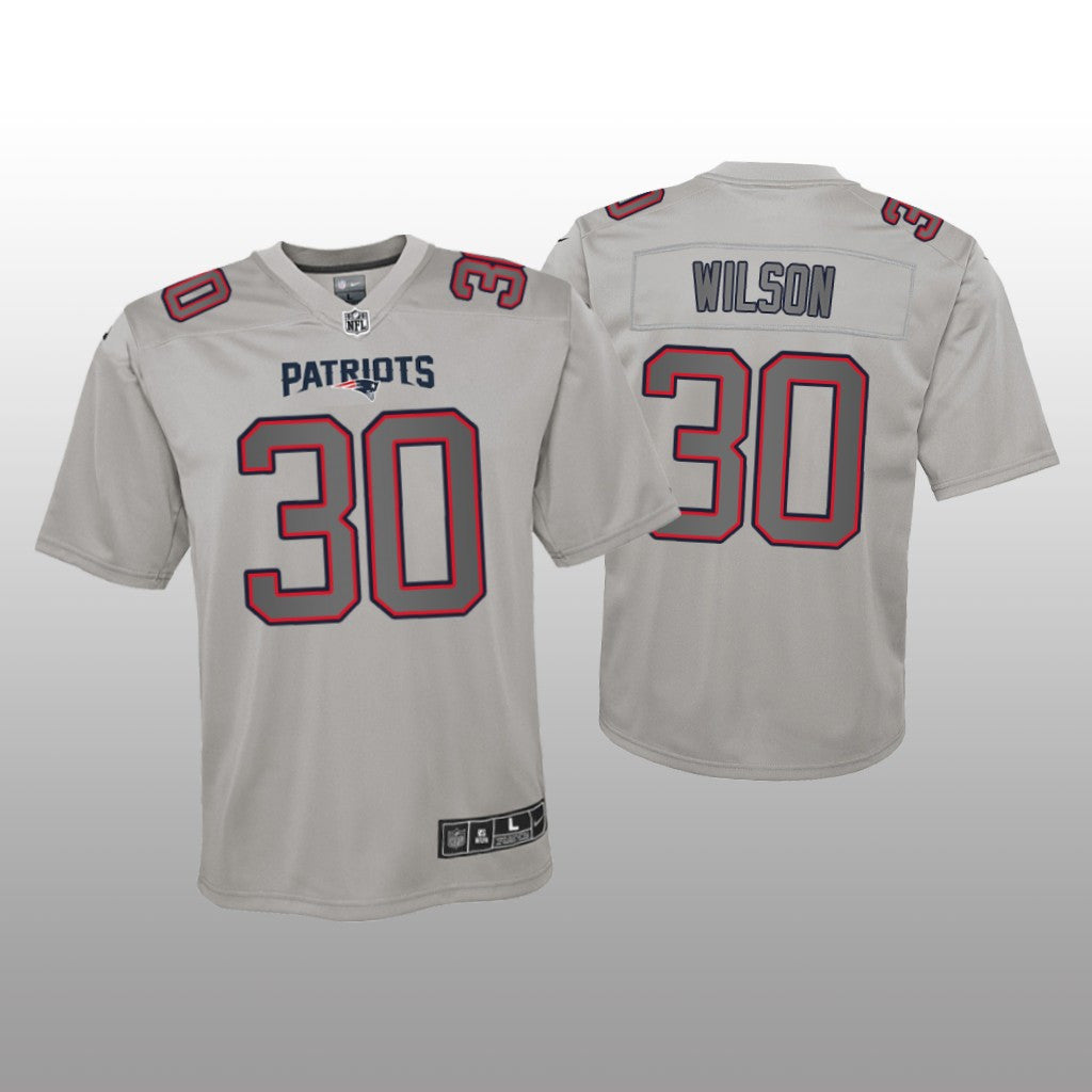 New England Patriots Mack Wilson Gray Jersey Atmosphere Fashion Game Youth