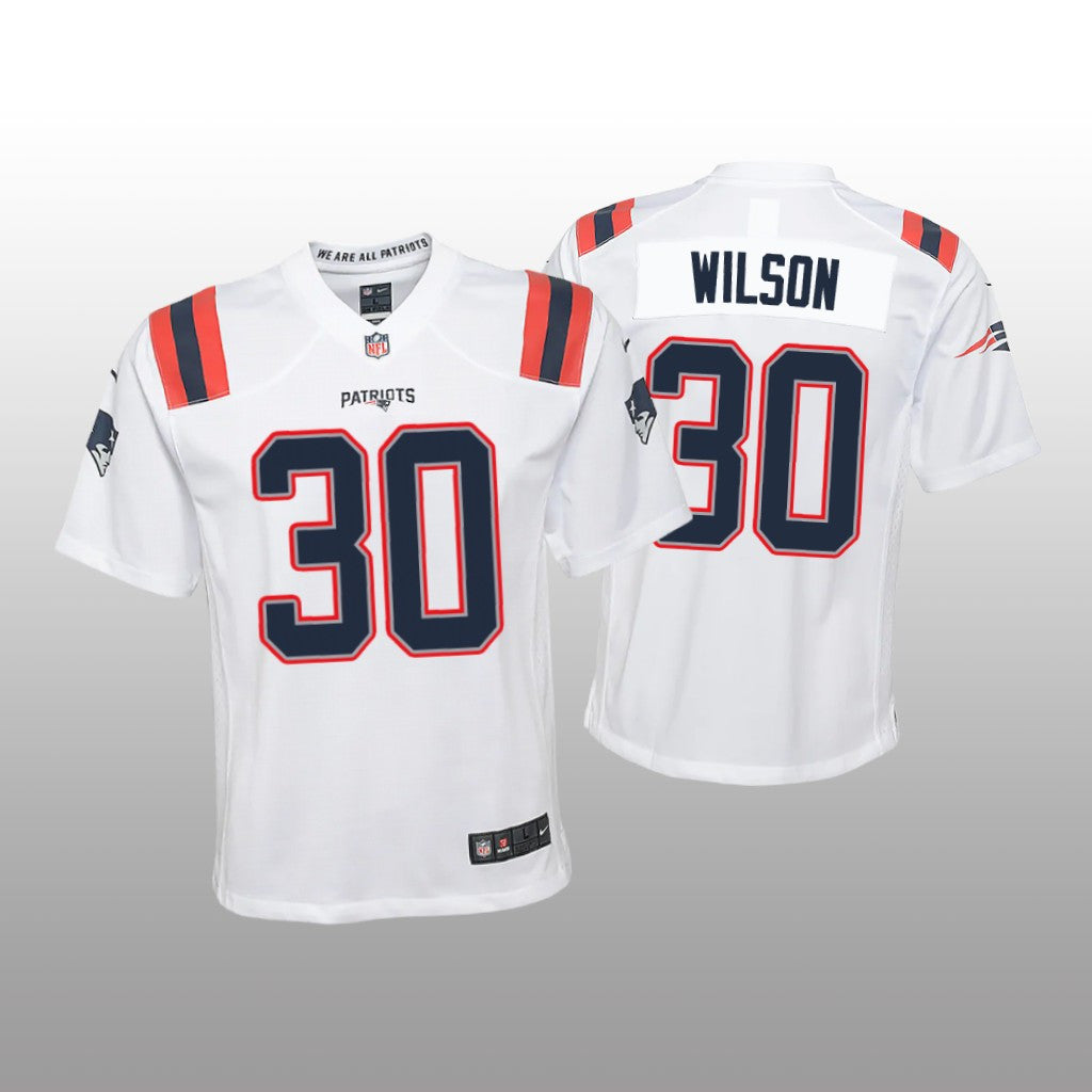 New England Patriots Mack Wilson White Jersey Game Youth