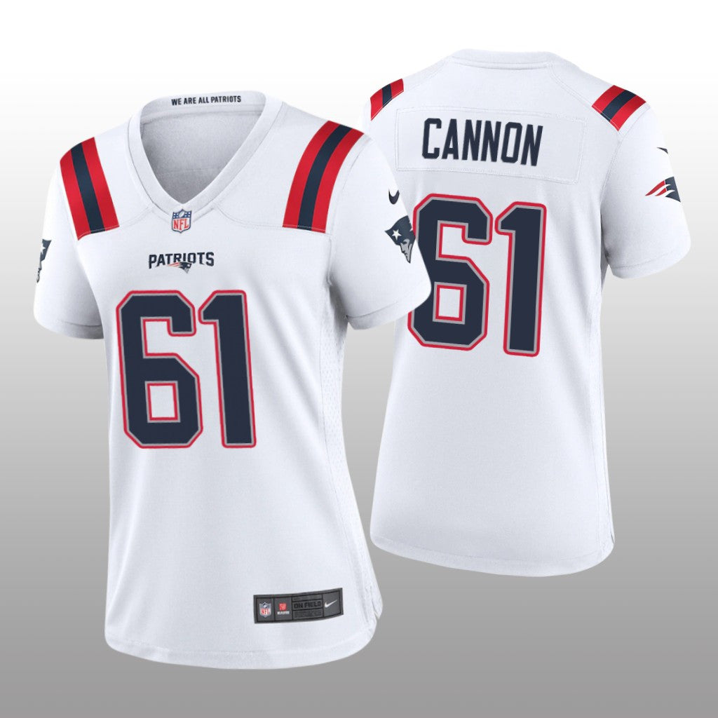 New England Patriots Marcus Cannon White Jersey Game Women's