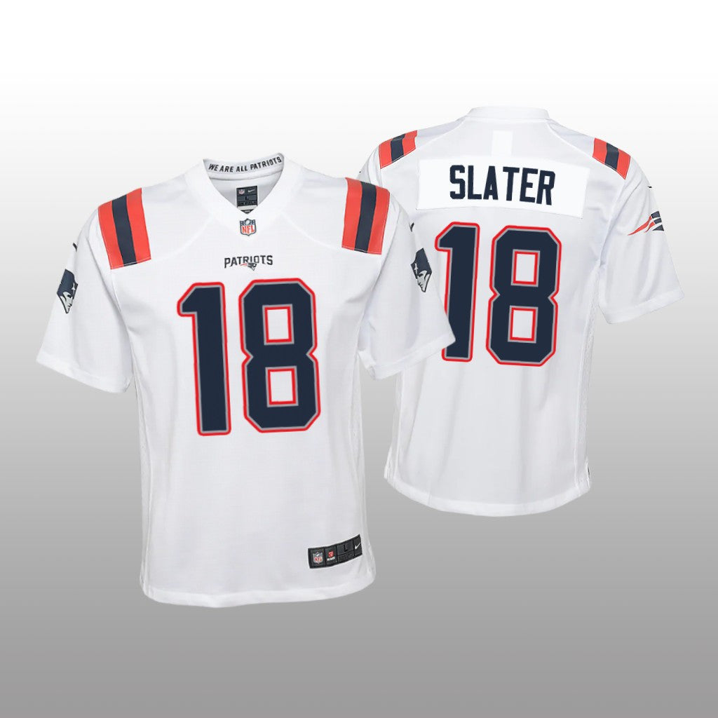 New England Patriots Matthew Slater White Jersey Game Youth