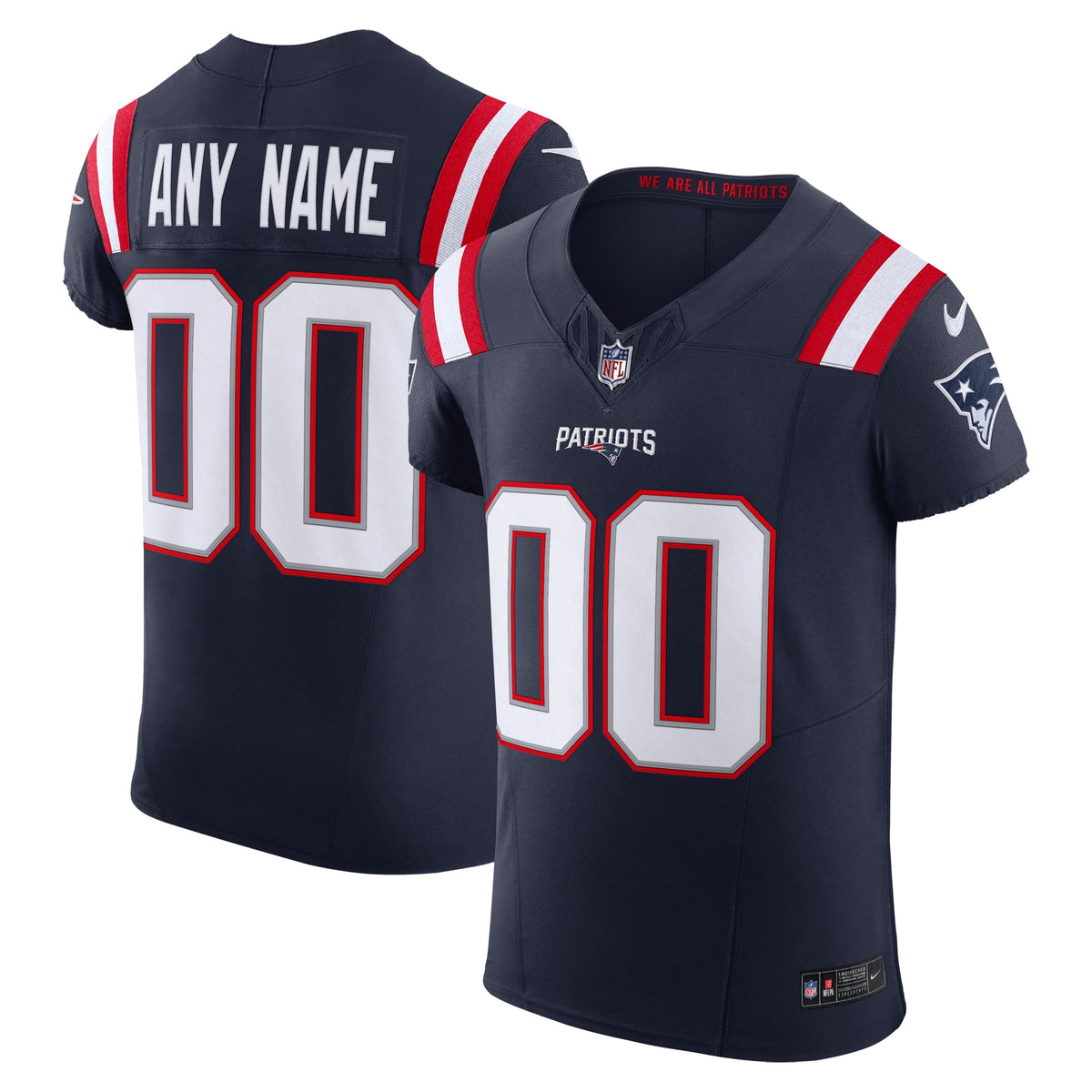 New England Patriots Nike Vapor F.U.S.E. Elite Custom Jersey Navy