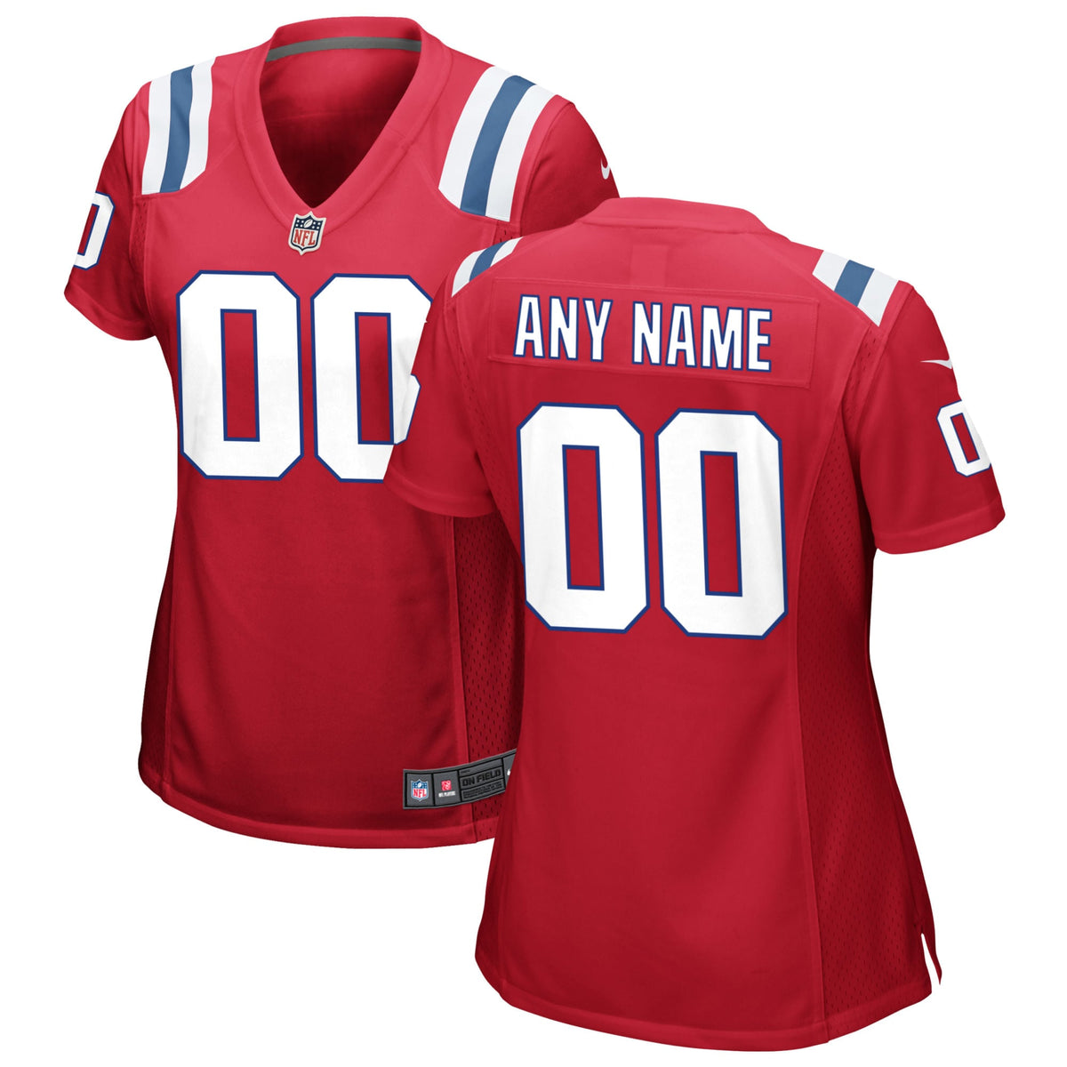 New England Patriots Nike Women's Alternate Custom Jersey Red