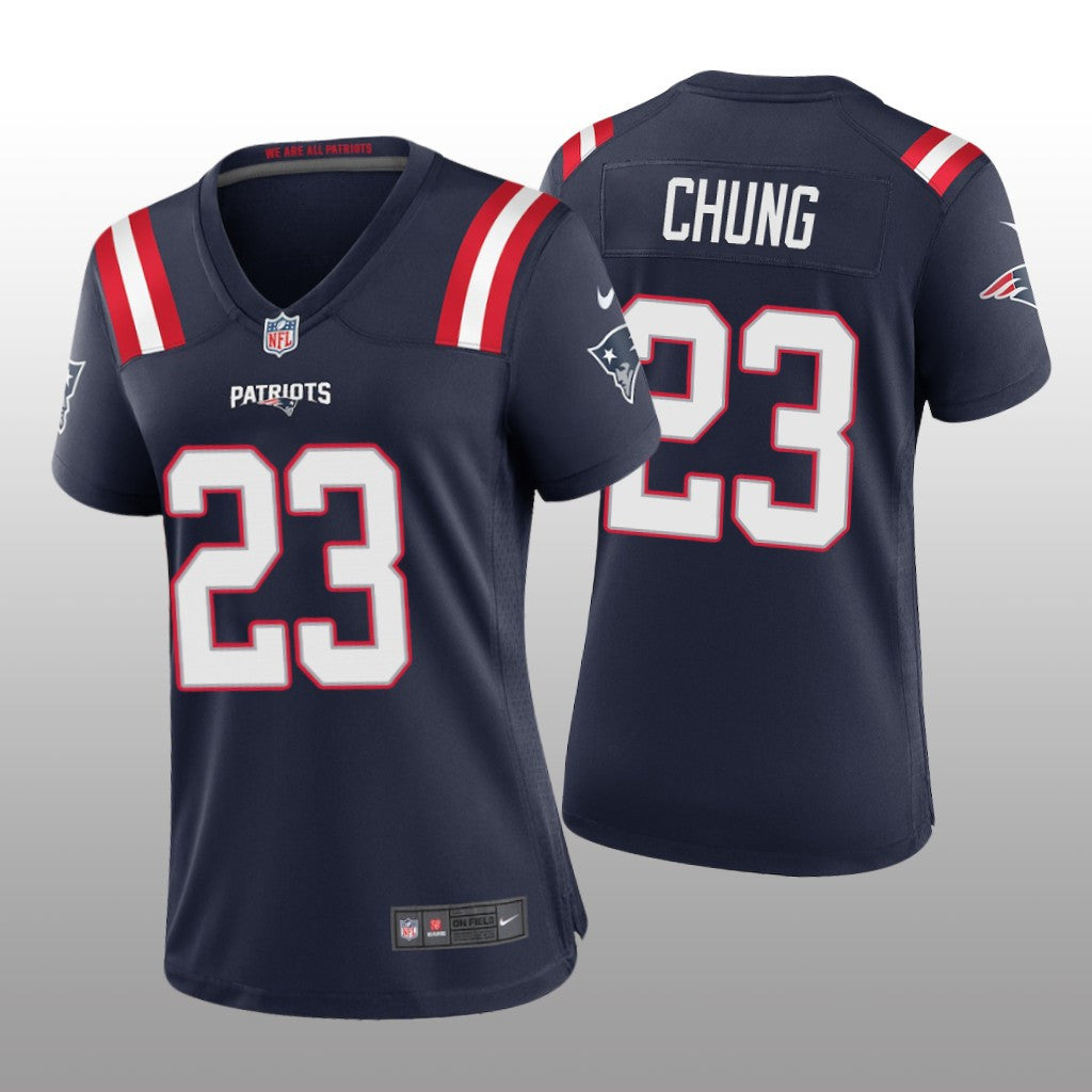 New England Patriots Patrick Chung Navy Jersey Game Women's