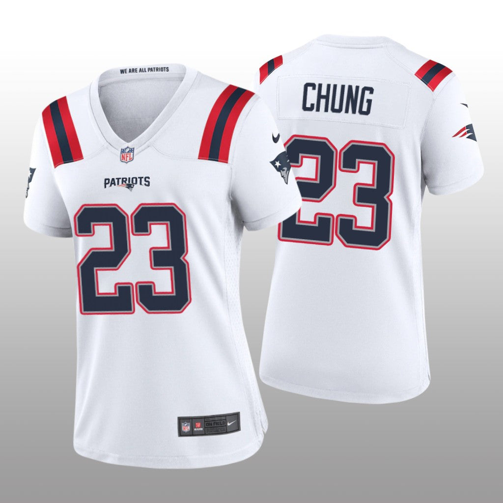 New England Patriots Patrick Chung White Jersey Game Women's