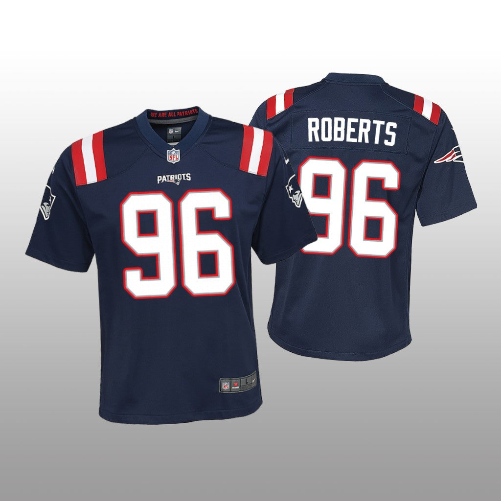 New England Patriots Sam Roberts Navy Jersey Game Youth
