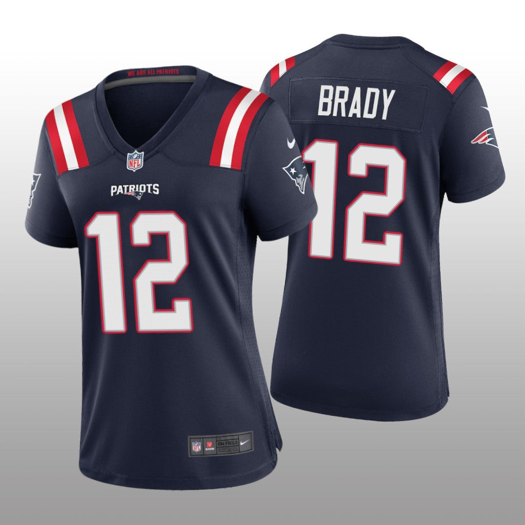 New England Patriots Tom Brady Navy Jersey Game Women's