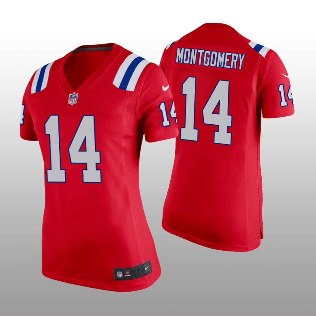 New England Patriots Ty Montgomery Red Jersey Game Women's