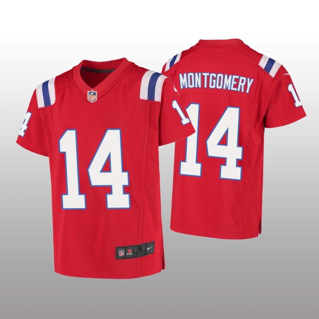 New England Patriots Ty Montgomery Red Jersey Game Youth
