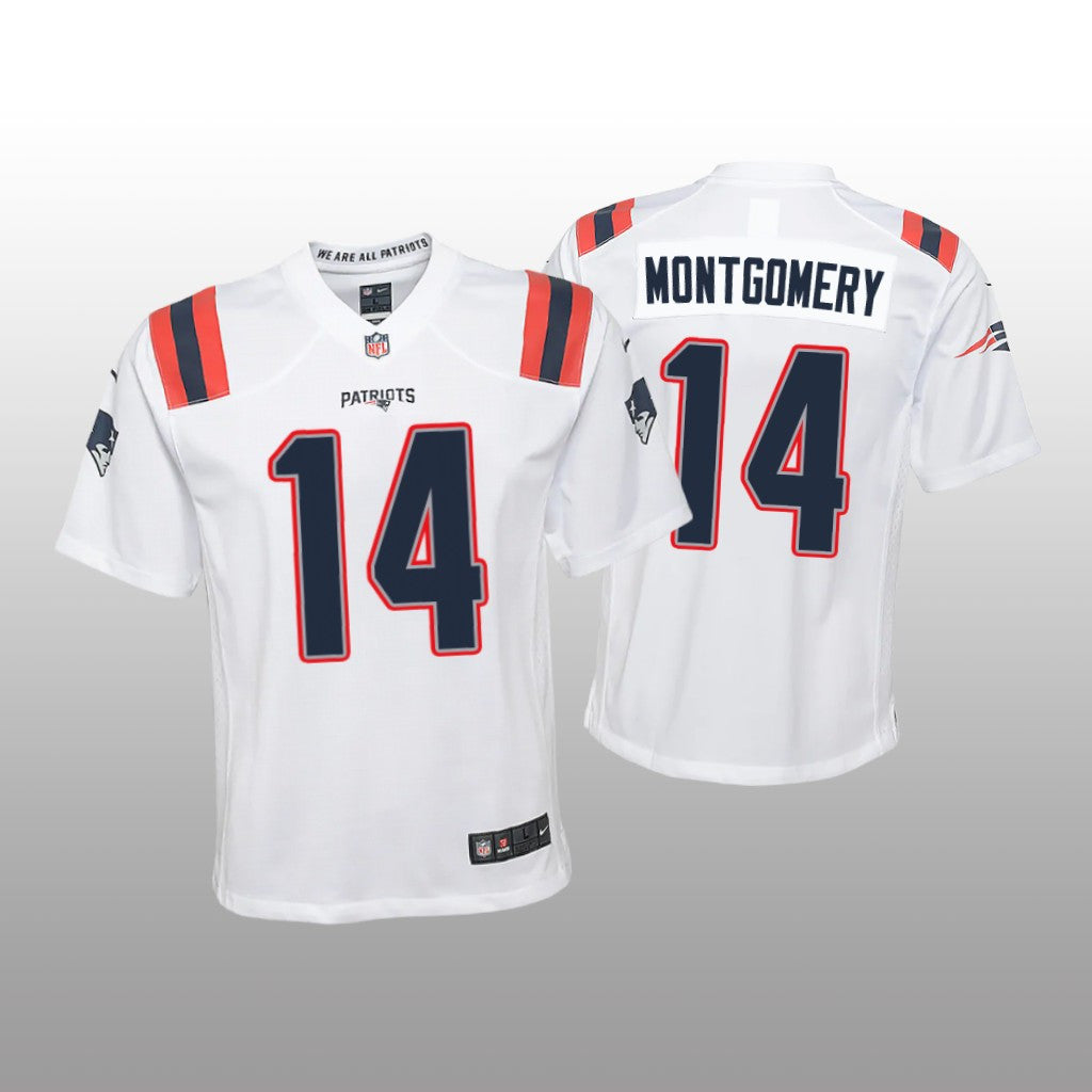 New England Patriots Ty Montgomery White Jersey Game Youth
