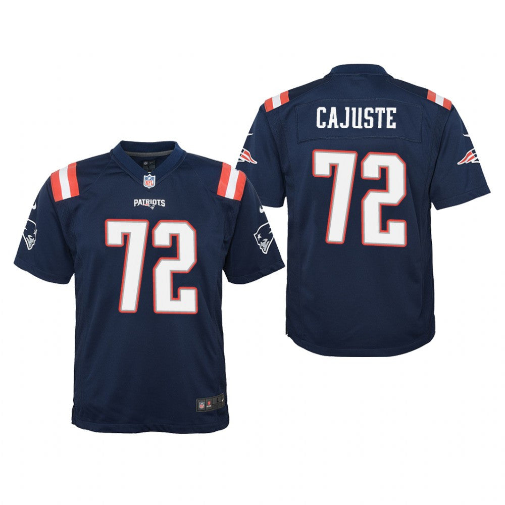 New England Patriots Yodny Cajuste Navy Jersey Color Rush Game Youth