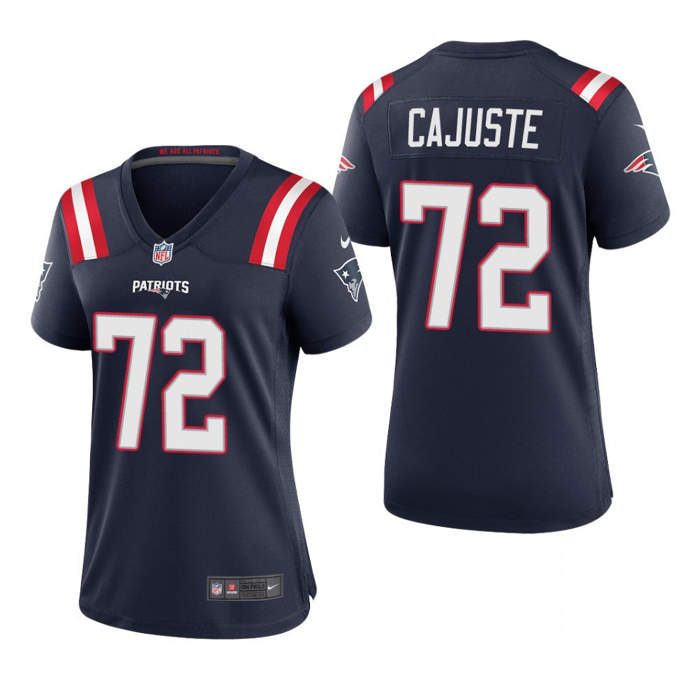 New England Patriots Yodny Cajuste Navy Jersey Game Women's