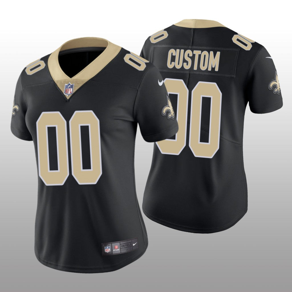New Orleans Saints # Black Custom Game Jersey Women