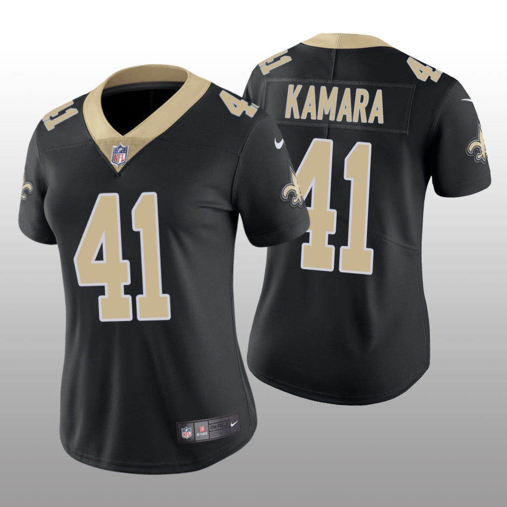 New Orleans Saints #41 Black Alvin Kamara Game Jersey Women