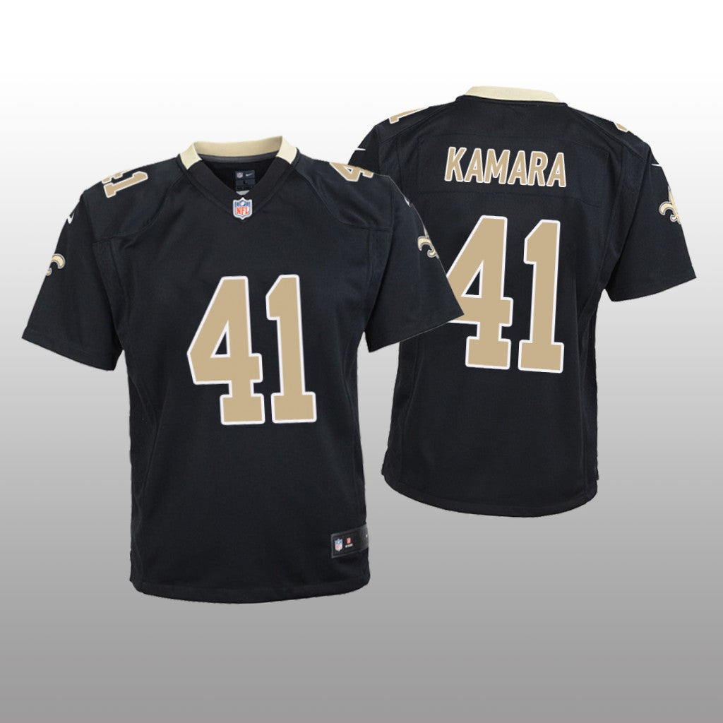 New Orleans Saints #41 Black Alvin Kamara Game Jersey Youth