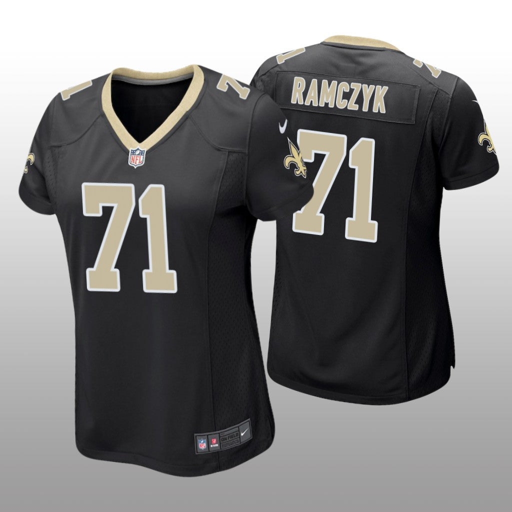 New Orleans Saints #71 Black Ryan Ramczyk Game Jersey Women
