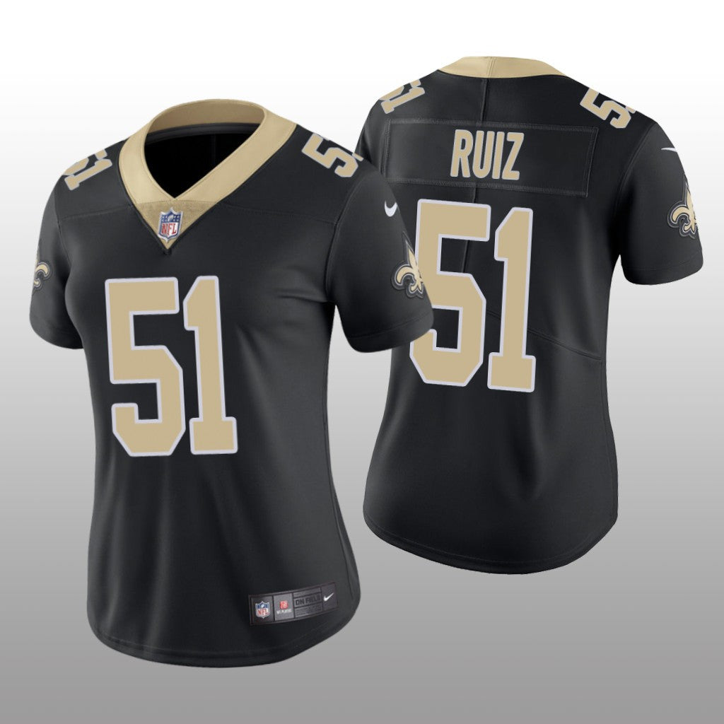 New Orleans Saints Black Draft Vapor Limited Cesar Ruiz Jersey