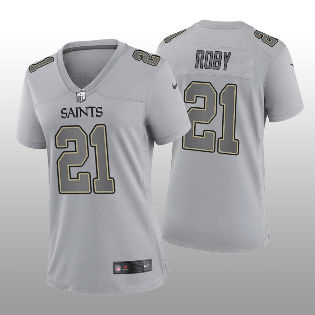 New Orleans Saints Bradley Roby Gray Jersey Atmosphere Fashion Game Women's