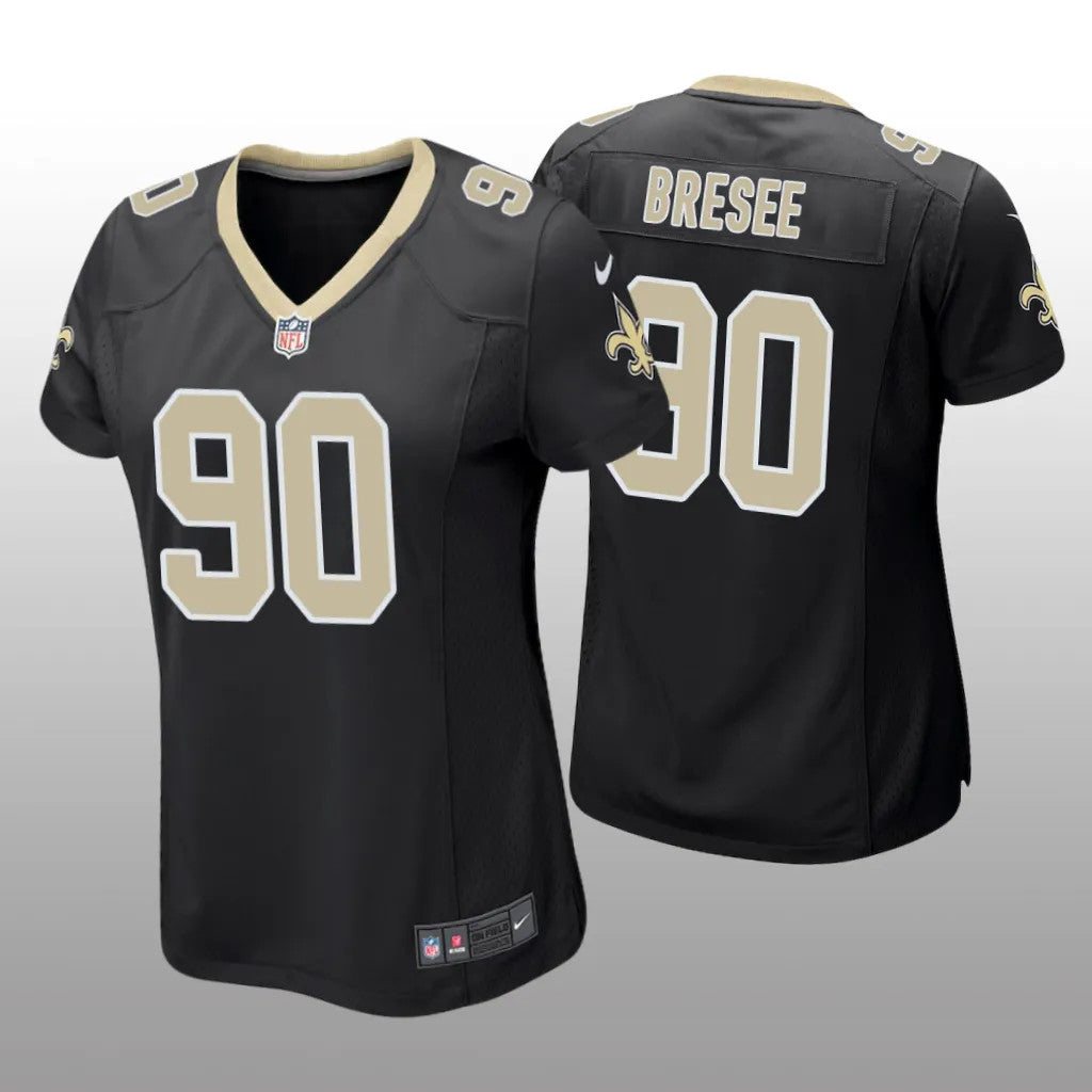 New Orleans Saints Bryan Bresee Black Jersey Game Women's