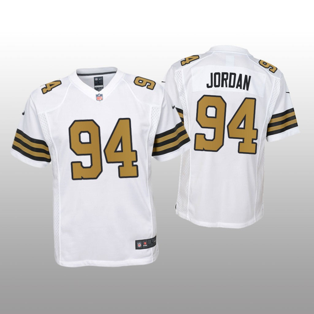 New Orleans Saints Cameron Jordan White Jersey Game Youth