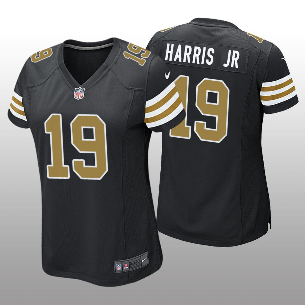 New Orleans Saints Chris Harris Jr Black Jersey Alternate Game Women's