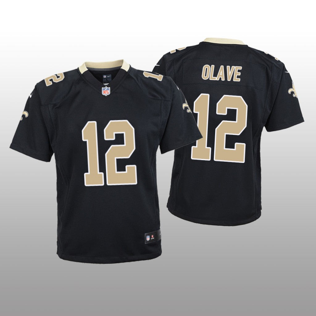 New Orleans Saints Chris Olave Black Jersey Game Youth