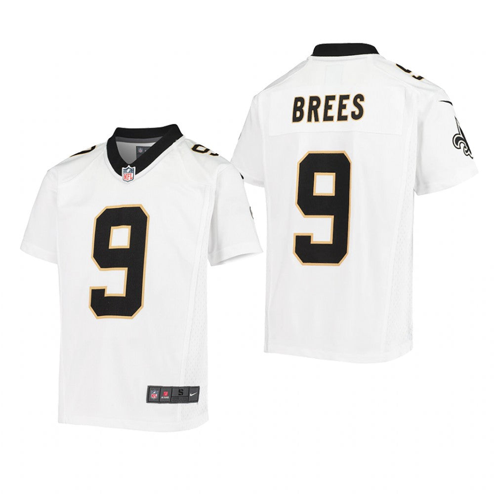 New Orleans Saints Drew Brees White Jersey Game Youth