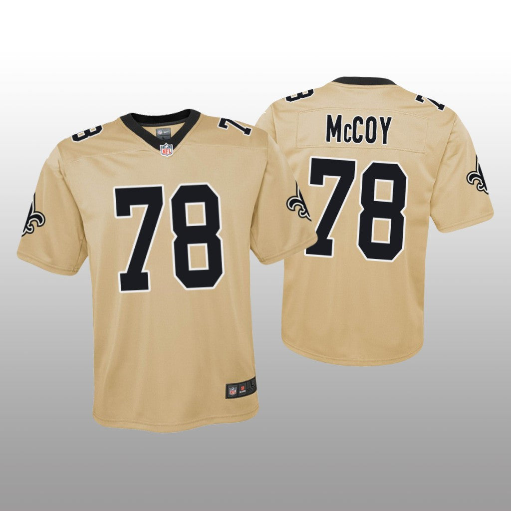 New Orleans Saints Erik McCoy Gold Jersey Inverted Game Youth