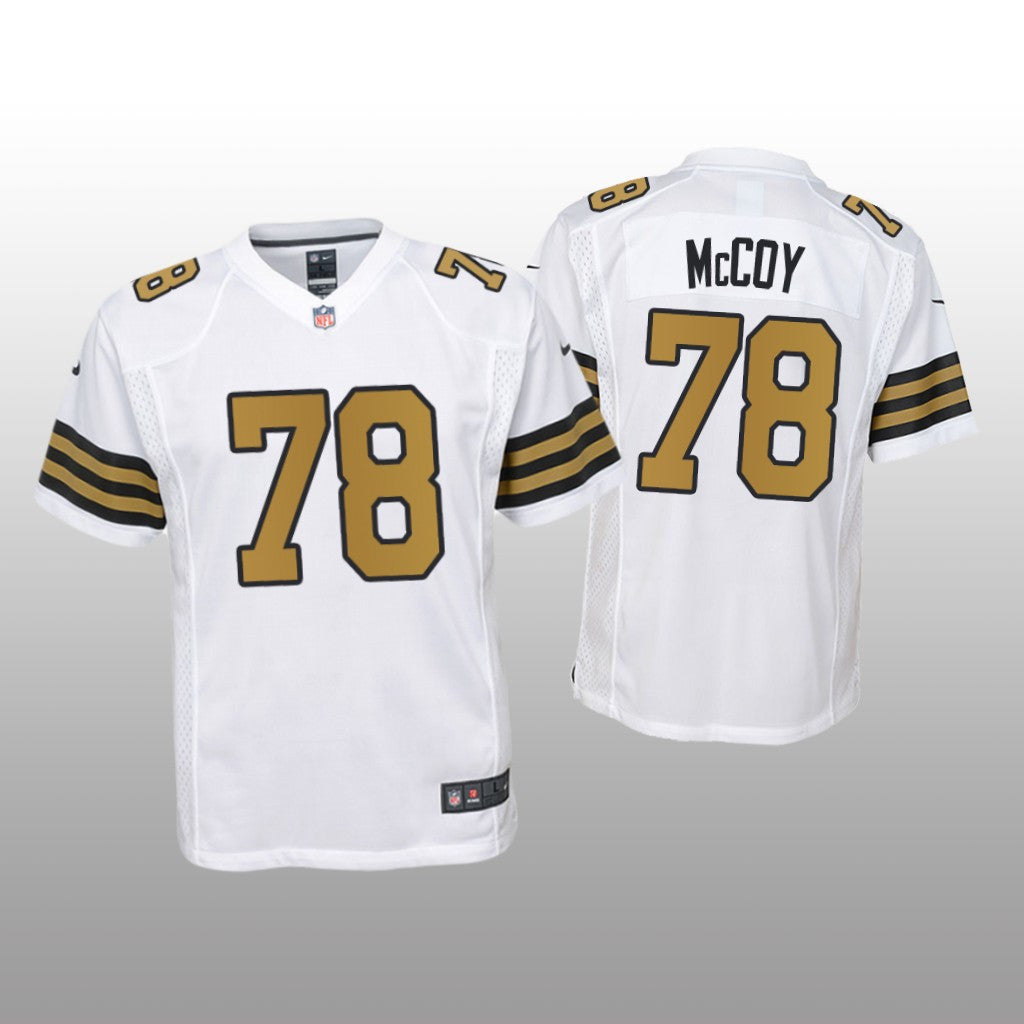 New Orleans Saints Erik McCoy White Jersey Game Youth