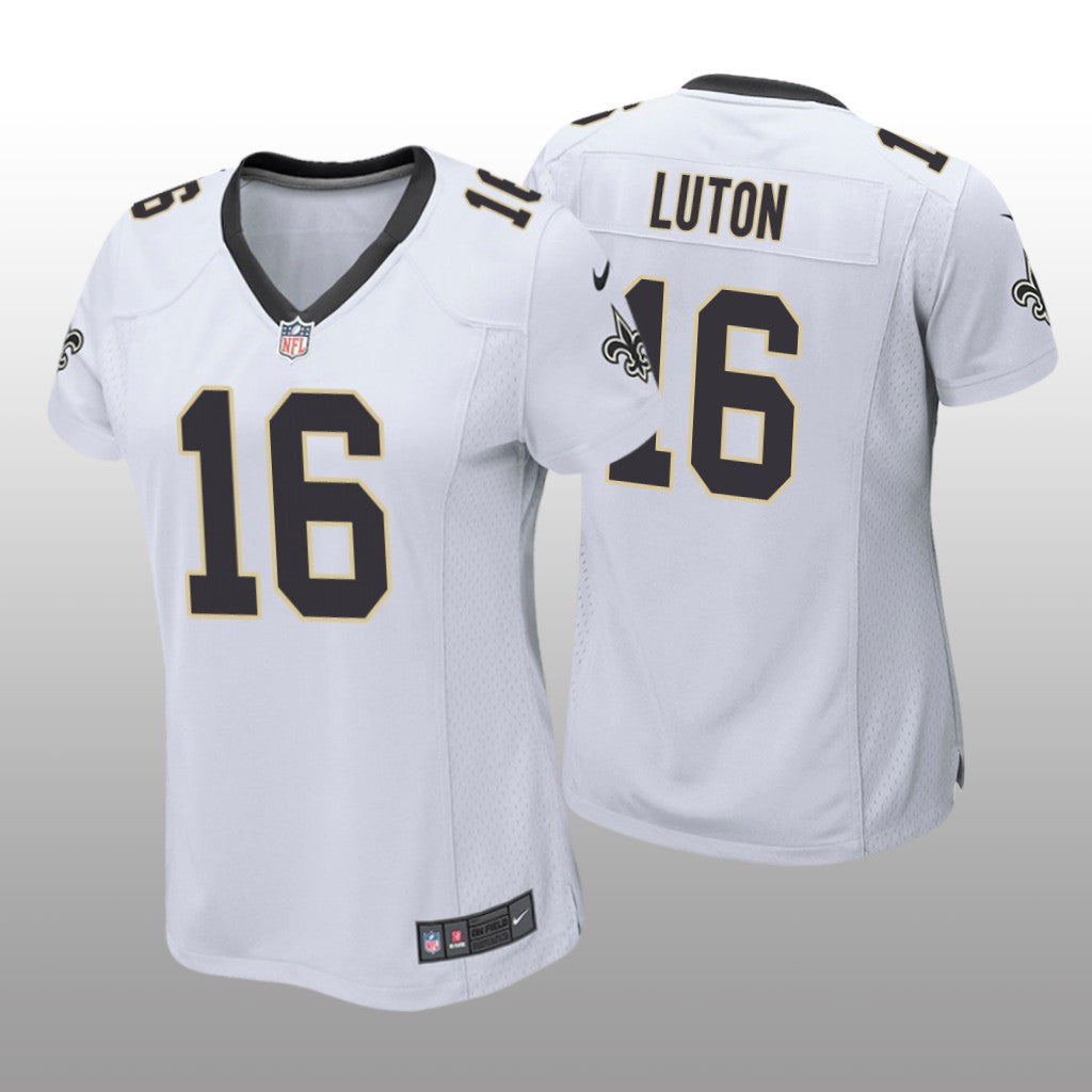 New Orleans Saints Jake Luton White Jersey Game Women's